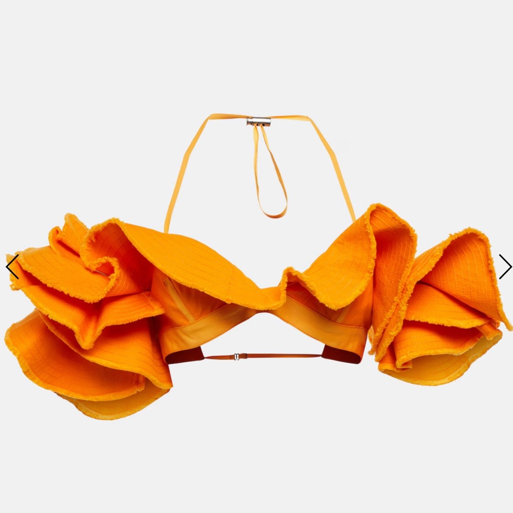 Jacquemus La Brassière Artichaut cotton crop top